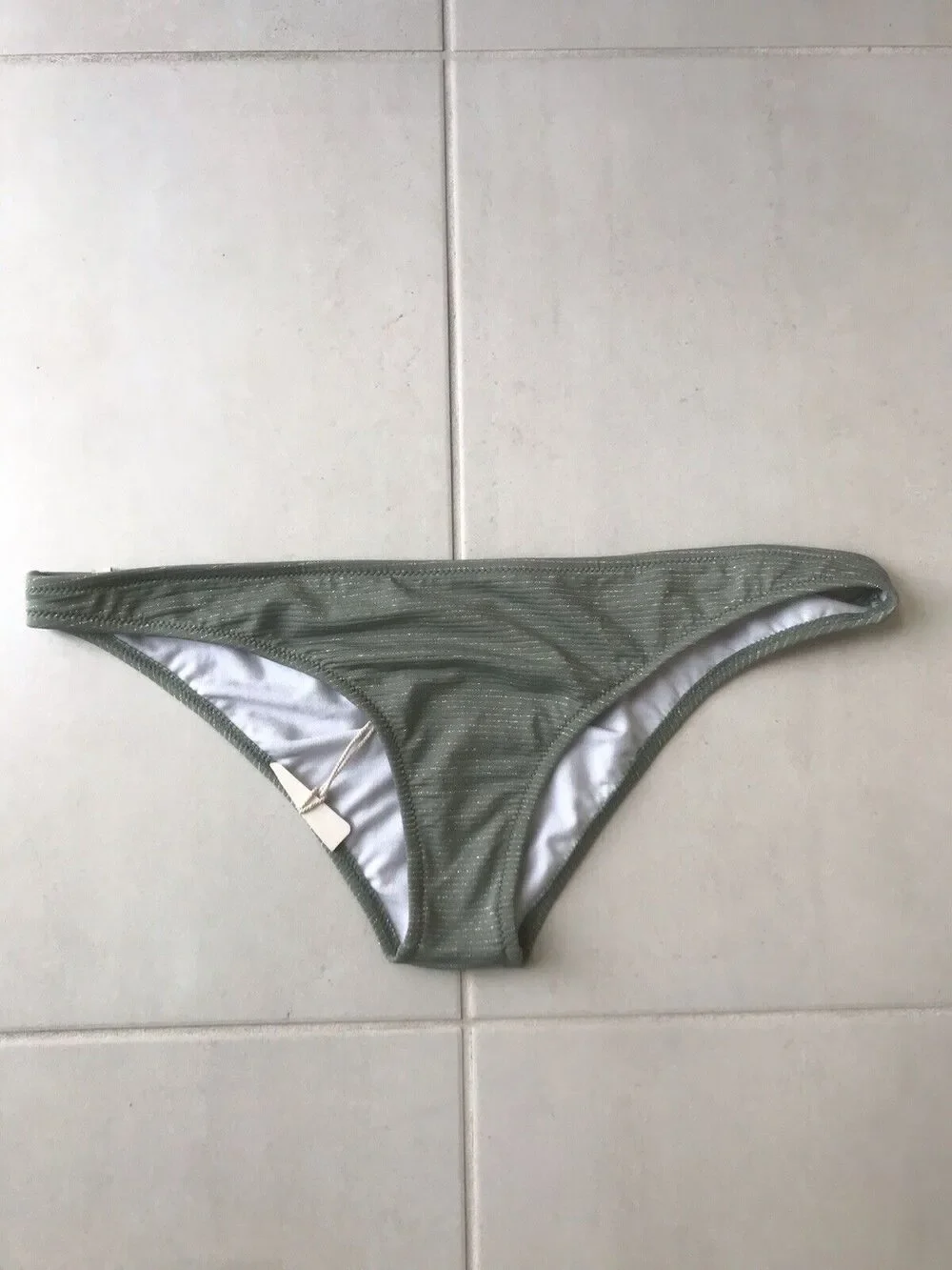 Rhythm Bikini Bottom Multicolor Striped Swimwear